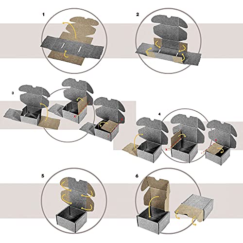 Only Boxes, Pack 20 Cajas De Cartón Negra para Envío Postal, Caja Automontable ideal para Regalo, Caja de Cartón Resistente, Dimensiones 42x32x10 cm