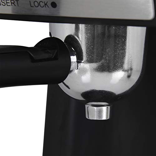 Orbegozo EXP 4600 - Cafetera a presión, 5 BAR, vaporizador, 2 a 4 tazas de capacidad, cucharilla dosificadora, jarra de cristal, 870 W