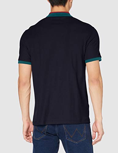 ORIGINAL PENGUIN Tipped Pique Polo Shirt Camisa, Zafiro Oscuro 413, M para Hombre