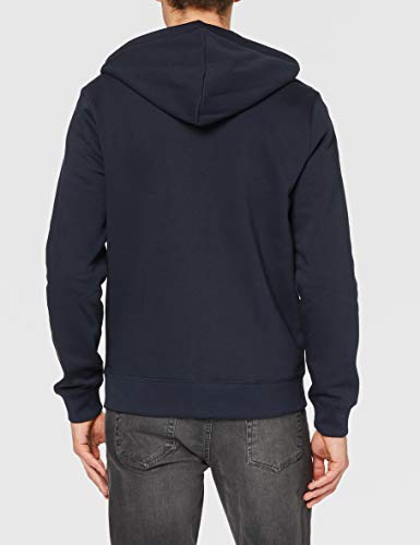 Original Penguin Zip Through Sudadera con Capucha, Azul (Zafiro Oscuro), L para Hombre