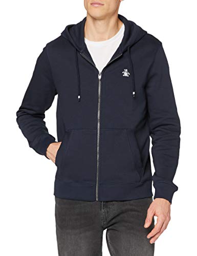 Original Penguin Zip Through Sudadera con Capucha, Azul (Zafiro Oscuro), L para Hombre