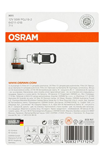 Osram 64211BLI1 Lámpara Halogen PGJ19-2 12V 55W H11