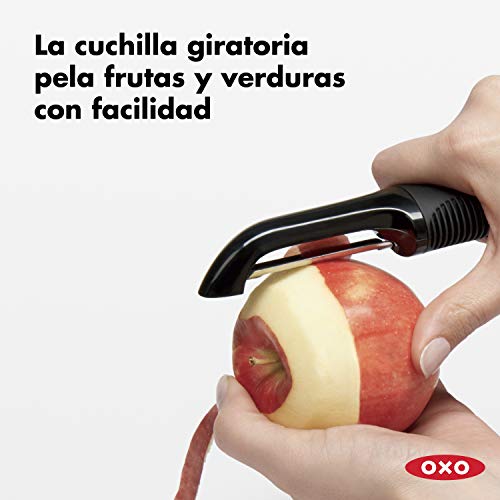 OXO Good Grips - Pelador de patatas giratorio de acero inoxidable