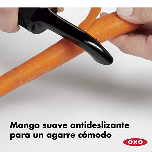 OXO Good Grips - Pelador de patatas giratorio de acero inoxidable