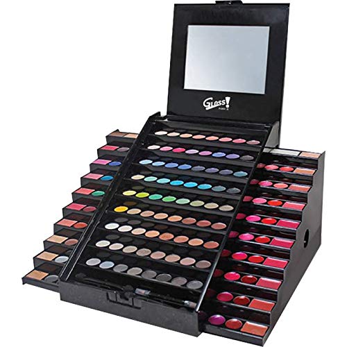 Paleta de maquillaje para mujer | 130 piezas: rubor, sombra de ojos, lápiz labial | Estuche de almacenamiento | Organizador | Caja de regalo de belleza Idea | PYRAMIDE de Gloss!