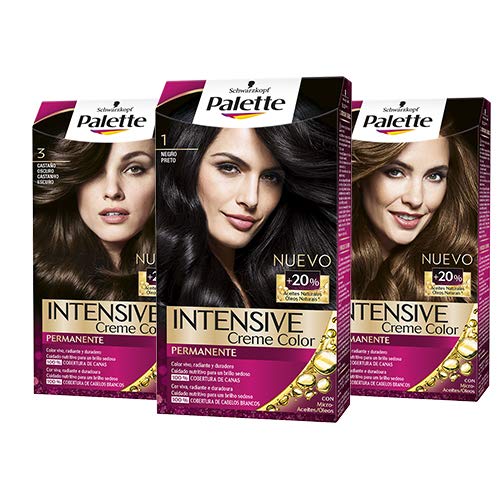 Palette Intense - Tono 1 Negro - 2 uds - Coloración Permanente - Schwarzkopf