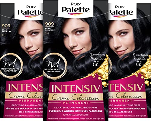 Palette Intensiv Crema Coloration 909/1-1 Azul Negro 3 Pack (3 x 115 ml)