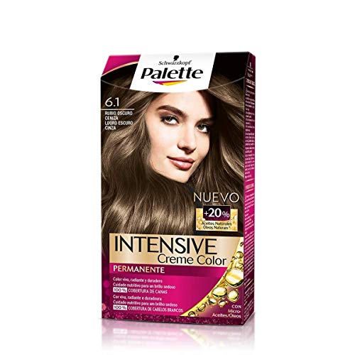 Palette Schwarzkopf Intense Coloración Permanente, Tono 6.1 Rubio Oscuro Ceniza - 1 unidad