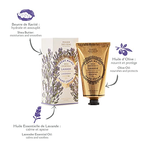 Panier des Sens Crema de Manos hidratante Lavanda - Made in France - 75ml (Lavanda)