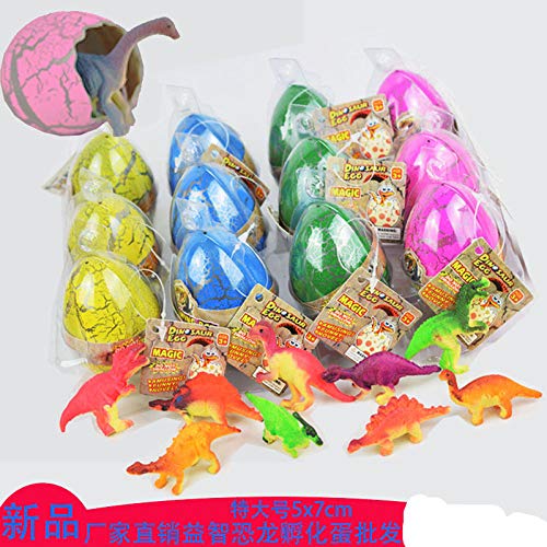 PANXIA Color Crack Dinosaur Egg Hatching Toy Expansion Resurrection Egg Juguete Educativo para Niños 12pcs