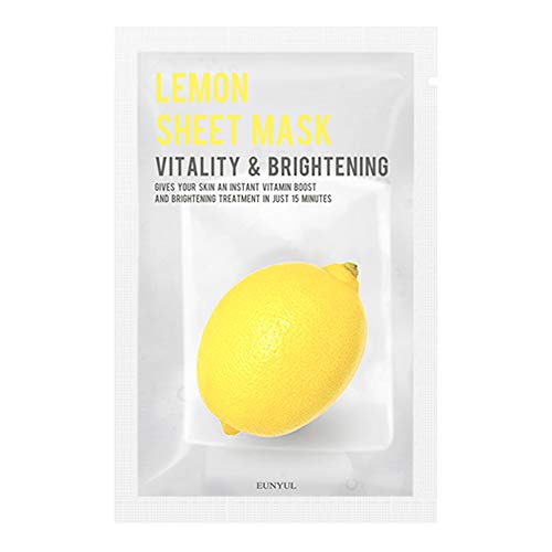 [Paquete De 10] EUNYUL Puriy Mascarilla Facial LIMÓN 22ml X 10pcs Hidratantes Y Calmantes Cuidado De La Piel Coreano