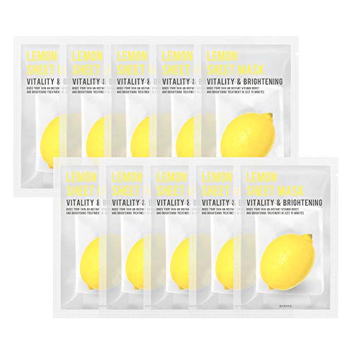 [Paquete De 10] EUNYUL Puriy Mascarilla Facial LIMÓN 22ml X 10pcs Hidratantes Y Calmantes Cuidado De La Piel Coreano