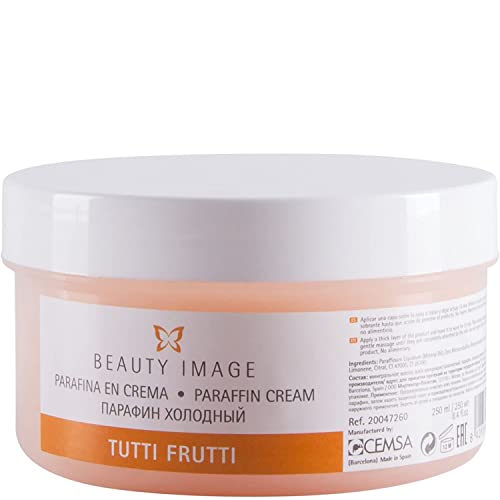 Parafina para Manos y Pies en Crema. Tratamiento para Artritis y Dolores Musculares. Piel Hidratada y Tersa. Beauty Image - Tutti Frutti (250ml)