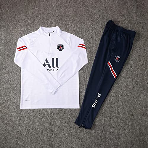 Paris Soccer Tracksuit, Men's Jerseys Football Club Men's Long Sleeve Sportswear, Running Tracksuit Football Breathable Sports Training Fitness Tracksuit Sweatpants Jogging Suit