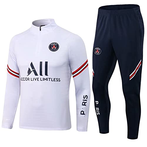 Paris Soccer Tracksuit, Men's Jerseys Football Club Men's Long Sleeve Sportswear, Running Tracksuit Football Breathable Sports Training Fitness Tracksuit Sweatpants Jogging Suit