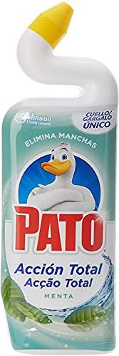 PATO WC Power Fragancia Menta, Limpiador Quitamanchas para Inodoro, Verde, 750 Mililitros, Pack de 6 Unidades