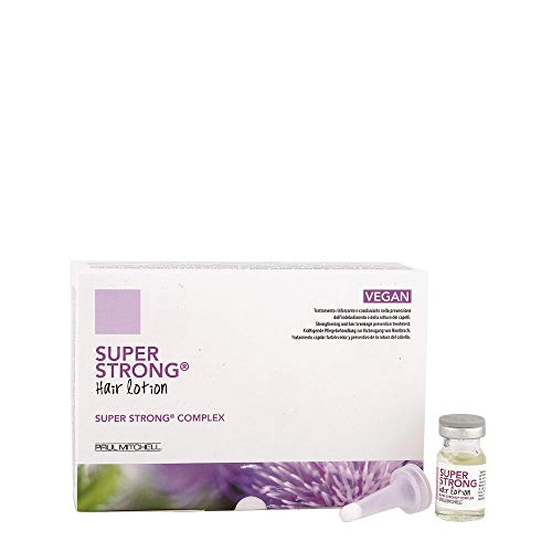 Paul Mitchell Loción capilar Super Strong Complex para el cabello, tratamiento reafirmante para la prevención de rotura del cabello, tratamiento intensivo, 12 x 6 ml