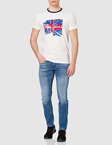 Pepe Jeans Donald Camiseta, 803off White, XL para Hombre