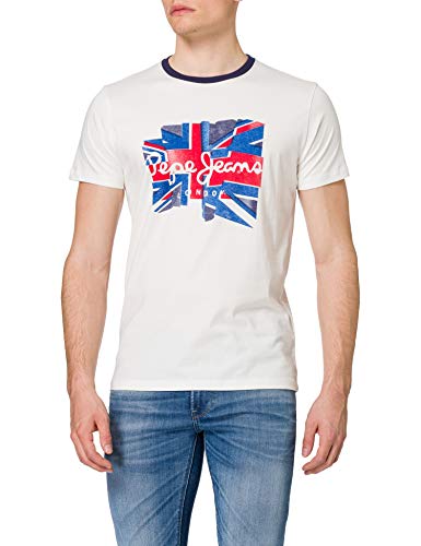 Pepe Jeans Donald Camiseta, 803off White, XL para Hombre