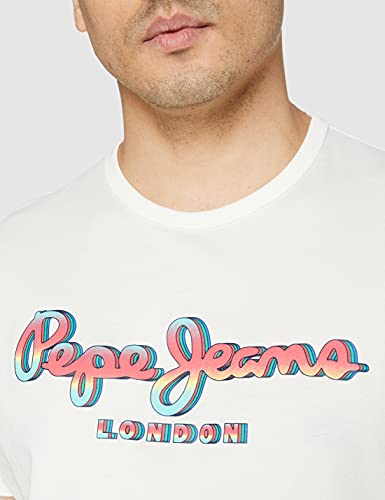 Pepe Jeans Marco Camiseta, 803off White, M para Hombre