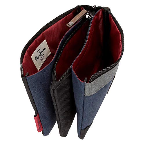 Pepe Jeans Roy Estuche tres compartimentos, color Azul