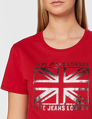 Pepe Jeans Zelda Camiseta, 274winter Red, XS para Mujer