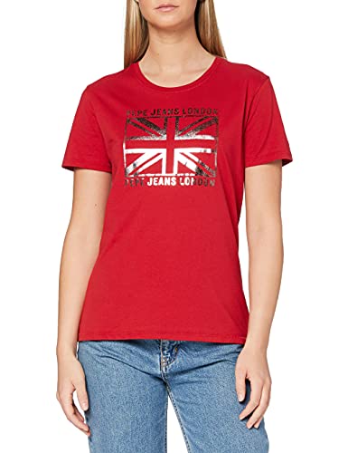 Pepe Jeans Zelda Camiseta, 274winter Red, XS para Mujer