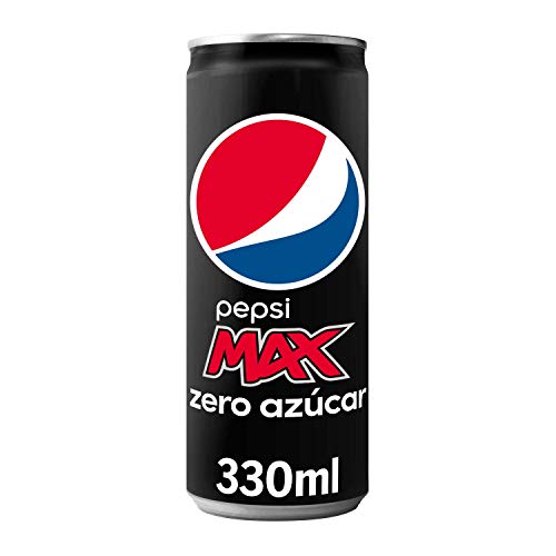 Pepsi MAX,  Refresco de Cola Zero Azúcar, lata 330ml x 24