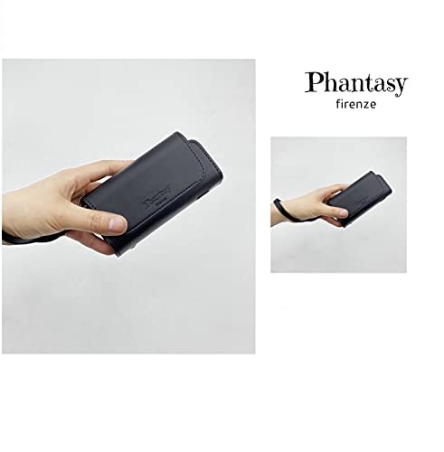 【Phantasy】Funda de piel NAPPA de alta calidad para IQOS 3 / IQOS 3 Duo / IQOS2.4 / IQOS2.4 Plus, estuche de tela y piel sintética, organizador Iqos, funda / bolso para IQOS (negro-1)