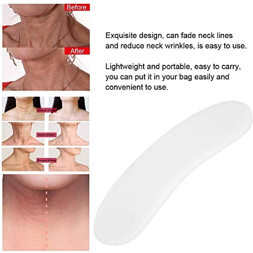 PHCOMRICH Almohadillas Antiarrugas para Cuello Parches de Silicona para Tratamiento y Prevención de Arrugas Reutilizable Eliminador de Arrugas Prevención de Líneas Finas de la Piel (2 parches)