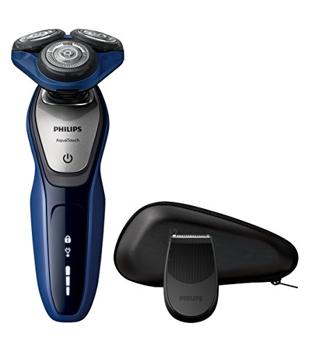 Philips Serie 5000 S5600/12 - Afeitadora Eléctrica para Hombre Rotativa, Perfilador Patillas, Estuche de Viaje, Azul