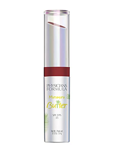 Physicians Formula - Murumuru Butter Lip Cream SPF 15 - Barra de Labios Permanente y Cremosa SPF 15, Aporta Volumen, Nutre y Protege - Con Manteca de Tucuma, Cupuazú y Murumuru - Nights in Rio