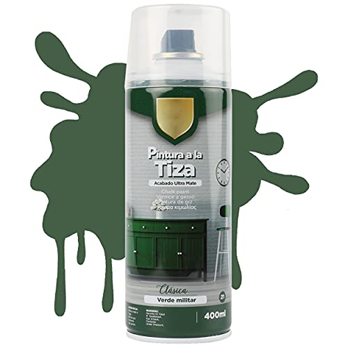 Pintura Spray a la Tiza Acabado Ultra Mate - Verde Militar 400ML