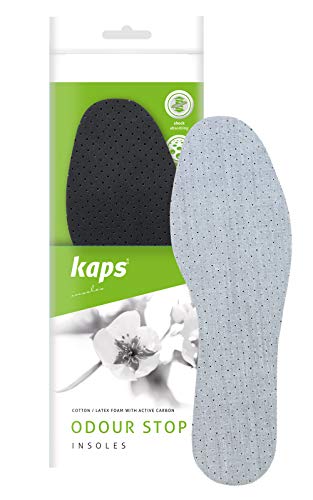 Plantillas Anti-Olor con Absorbedor de Olores de Carbón Vegetal, Plantillas para Zapatos, Odour Stop de Kaps, Todos los Tamaños (44 EUR)