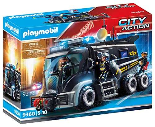 PLAYMOBIL City Action 9360 Vehículo con luz LED y módulo de sonido, A partir de 5 años