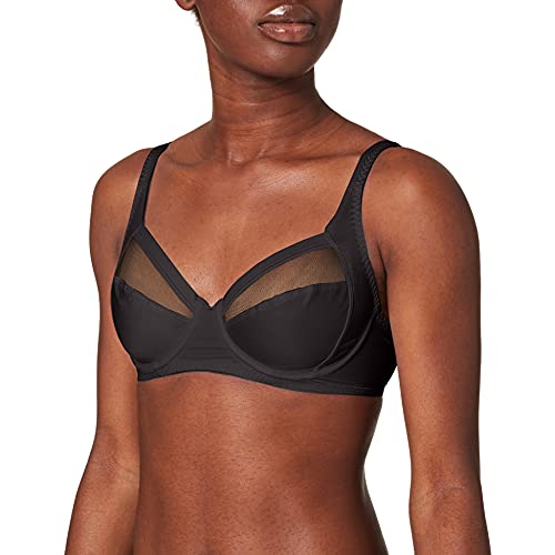 Playtex Perfect Silhouette P04R3 Sujetador básico, Negro, 95 D para Mujer