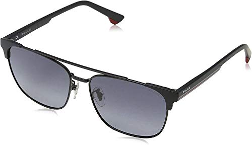 Police SPL574-531P Gafas, Gris-Rojo, 57/15/150 para Hombre