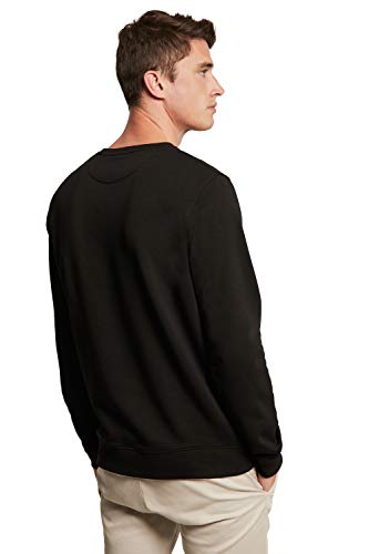 POLO CLUB Sudadera Orgánica Negra con Cuello Redondo para Hombre