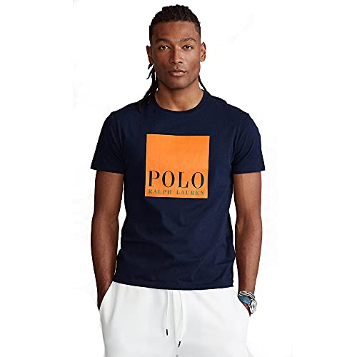 Polo Ralph Lauren Camiseta para Hombre Custom Slim Fit 565536 (XXL, Cruise Navy)