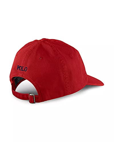 Polo Ralph Lauren Gorra de bola de algodón de los hombres, Rojo(5007)/Azul marino, talla única