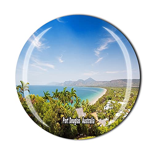 Port Douglas Australia - Imán para nevera (cristal, recuerdo turístico), diseño de recuerdo