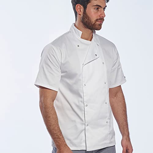 Portwest Chaqueta de Chef Cumbria, Color: Blanco, Talla: XL, C733WHRXL