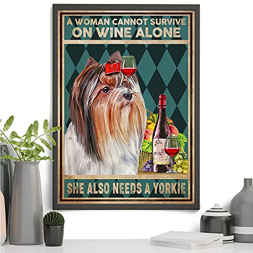 Póster de la pared de Girl Loved #Yorkshire #terrier Dogs con diseño de perros de Yorkie It Was Me Horse Lovers, Black Girl And #Yorkshire #terrier, sin marco, de 8 x 12 pulgadas