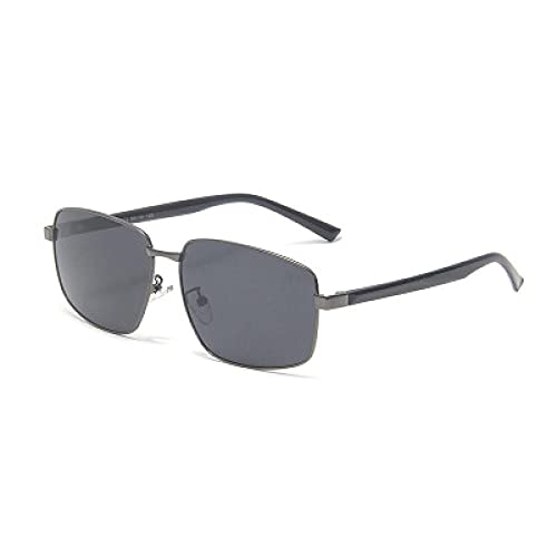 Powzz ornament 2021 NUEVO CONDUCTOR Gafas de sol polarizadas Male Ins Online Celebrity Gafas de sol Caja coreana Gafas-gris