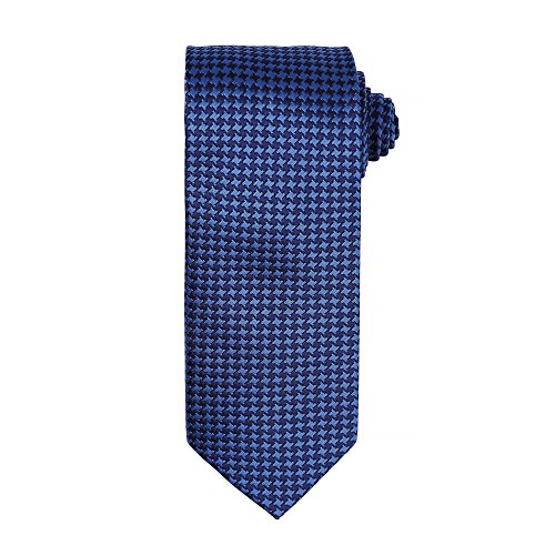 Premier - Corbata formal modelo Puppy Tooth para hombre (Talla Única/Azul )