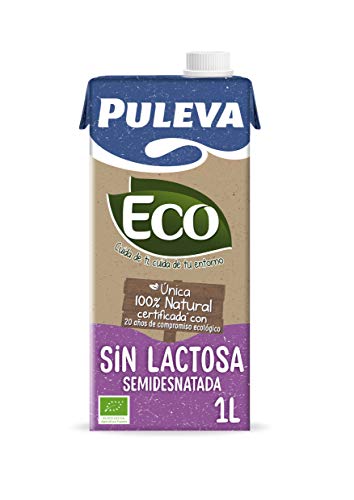 Puleva Eco Leche sin Lactosa Semidesnatada, 6 x 1L