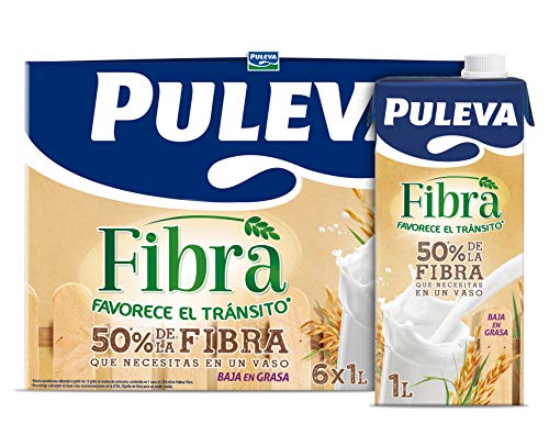 Puleva Leche con Fibra, 6 x 1L