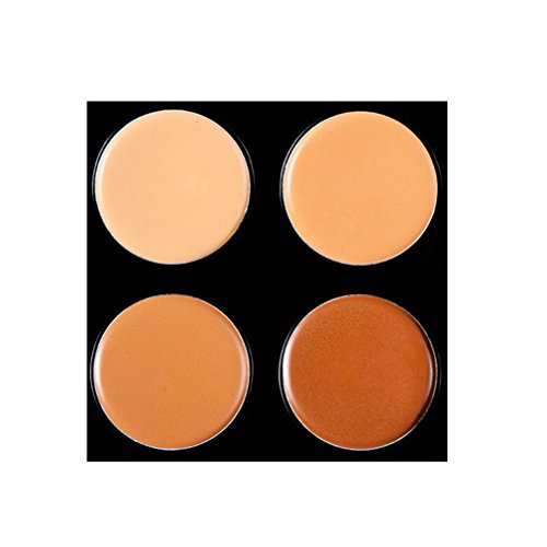 Pure Vie® 1 Pcs brochas de maquillaje + 1 Esponja Fundación Puff + 15 Colores Corrector Camuflaje Paleta de Maquillaje Cosmética Crema - Perfecto para Sso Profesional y Diario