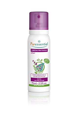 Puressentiel - Cabeza Protegida - Spray Cabeza Protegida - Previene la presencia de elementos no deseados en el cuero cabelludo - Activo 100% de origen vegetal - 75 ml