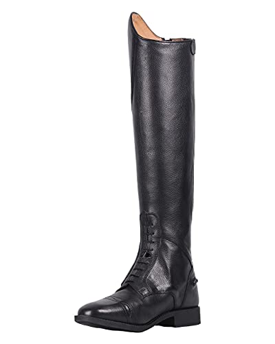 QHP Botas de equitación de piel para mujer Tamar Adult, color Negro, talla 39 EU